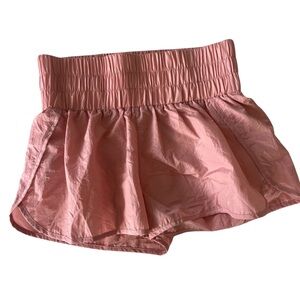 Heyson High Wide Waist Athletic Shorts Lined Nylon Pink Medium NWT